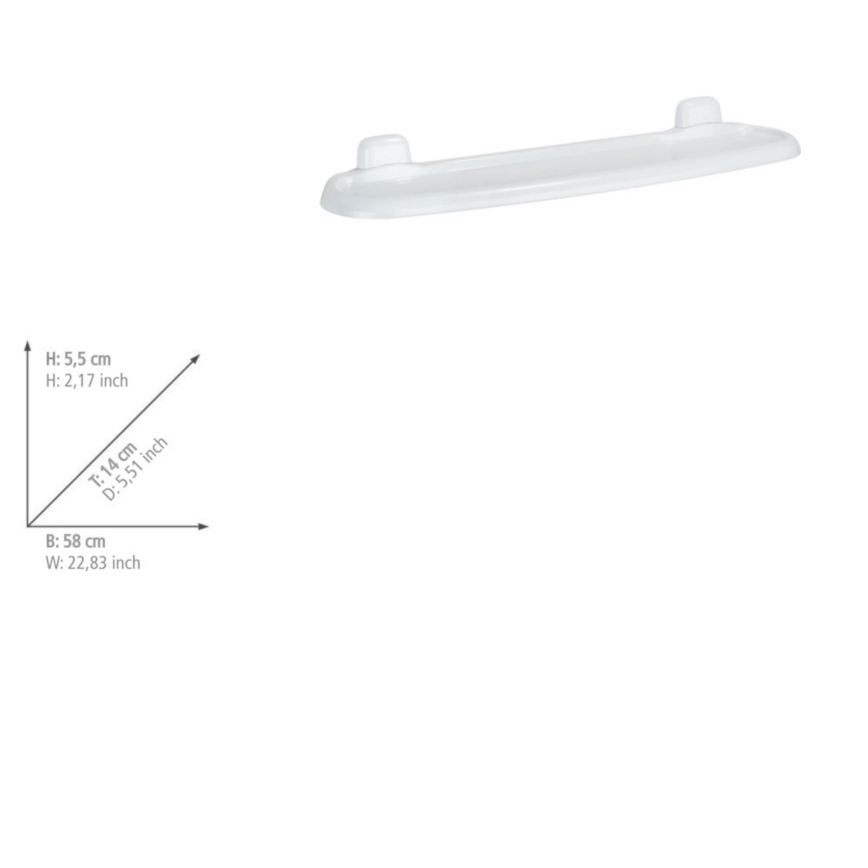 WENKO 17943100 - Hylde PURE 58x14 cm hvid