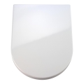 WENKO 18396100-WC WC-sæde PALMA 46,5x35,7 cm hvid/sølv