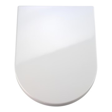 WENKO 18396100-WC WC-sæde PALMA 46,5x35,7 cm hvid/sølv