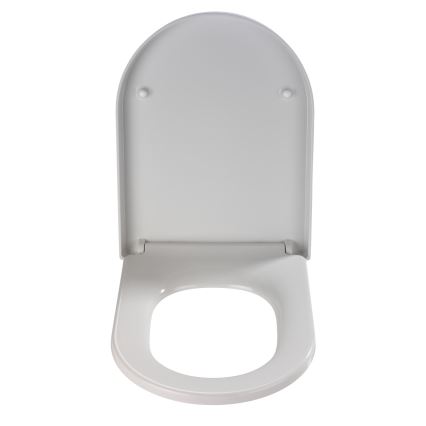 WENKO 18396100-WC WC-sæde PALMA 46,5x35,7 cm hvid/sølv