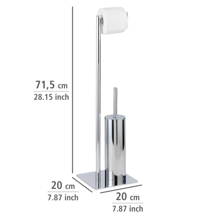 WENKO 18562100 - WC-børste RECCO 20x71,5 cm, poleret krom