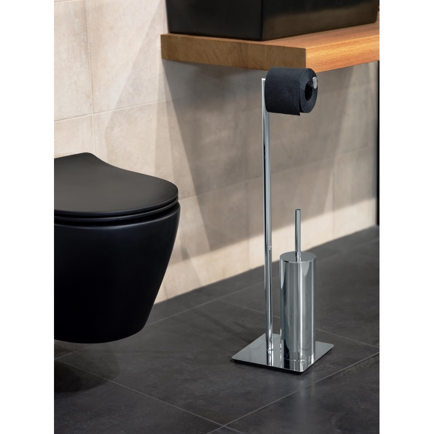 WENKO 18562100 - WC-børste RECCO 20x71,5 cm, poleret krom