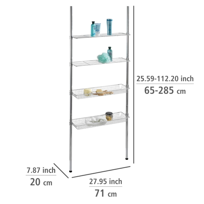 WENKO 18597100-Reol 71x285 cm poleret krom