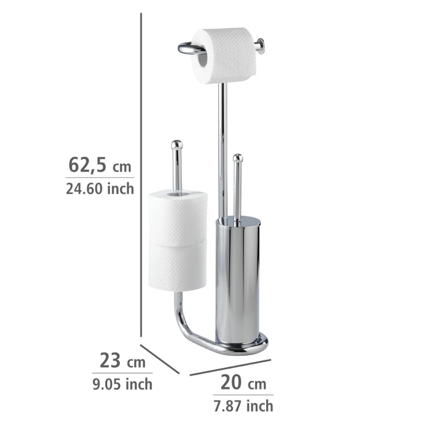 WENKO 18730100 - WC-børste UNIVERSALO 20x62,5 cm blank krom