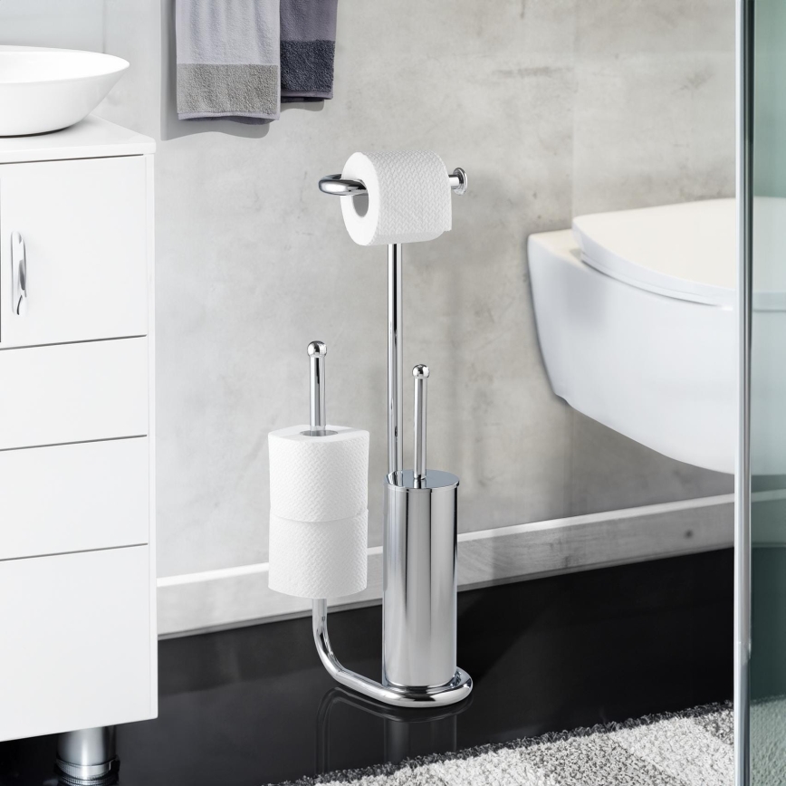 WENKO 18730100 - WC-børste UNIVERSALO 20x62,5 cm blank krom