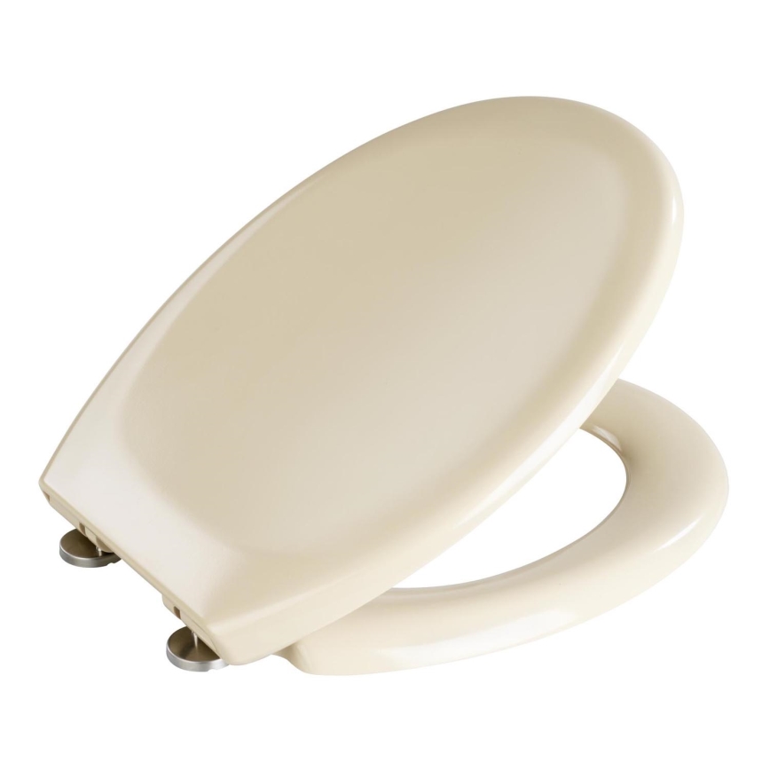 WENKO 18760100-WC toiletsæde OTTANA 37,5x44,5 cm beige/sølv
