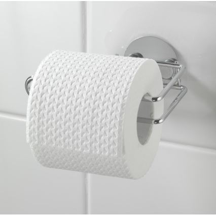 WENKO 18774100-Toiletpapirholder TURBO-LOC RUND STÅL 14x9 cm krom