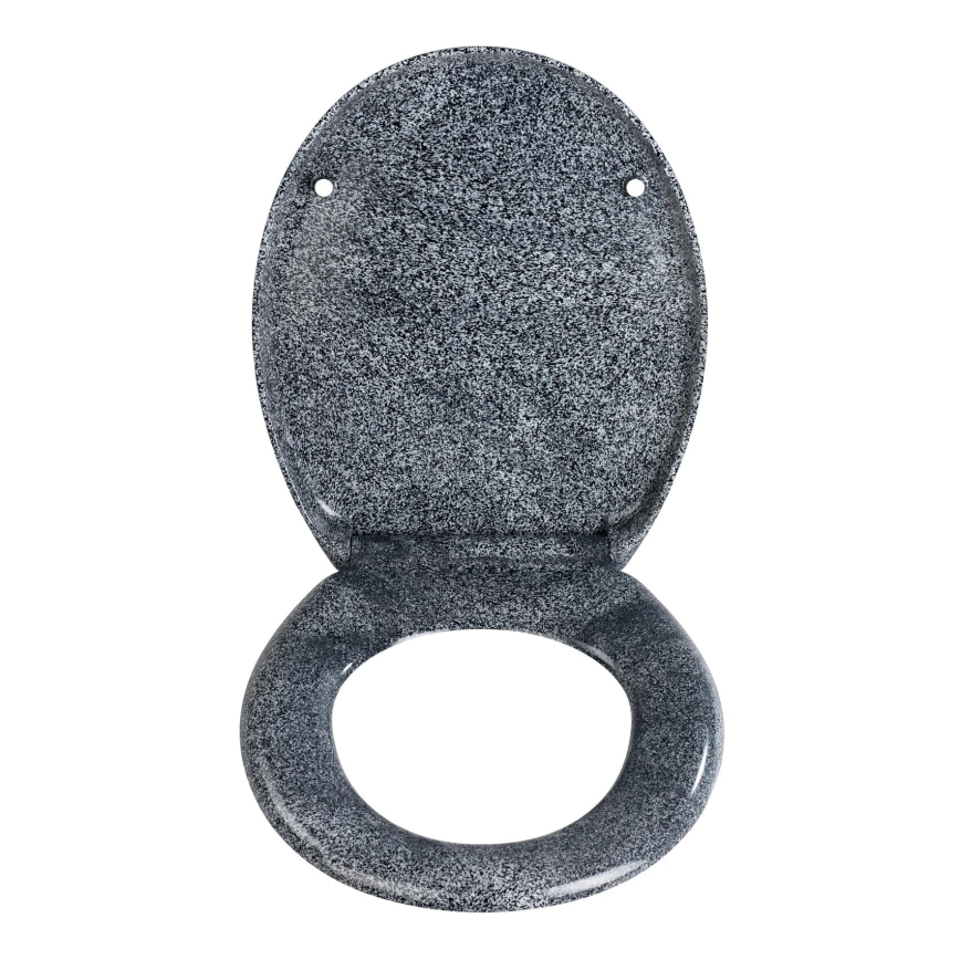 WENKO 18902100-WC sæde OTTANA 44,5x37,5 cm granit/grå/sølv
