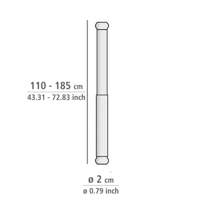 WENKO 19209100 - Brusestang 18,5x2 cm hvid