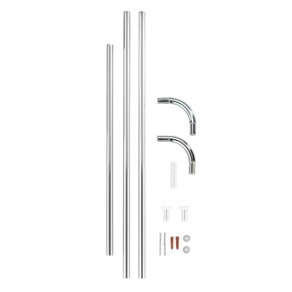 WENKO 19215100 - UNIVERSAL stangholder 2x2 cm krom/hvid