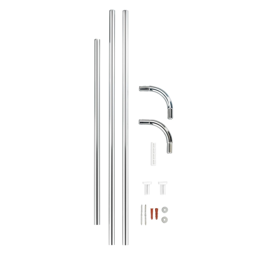 WENKO 19215100 - UNIVERSAL stangholder 2x2 cm krom/hvid