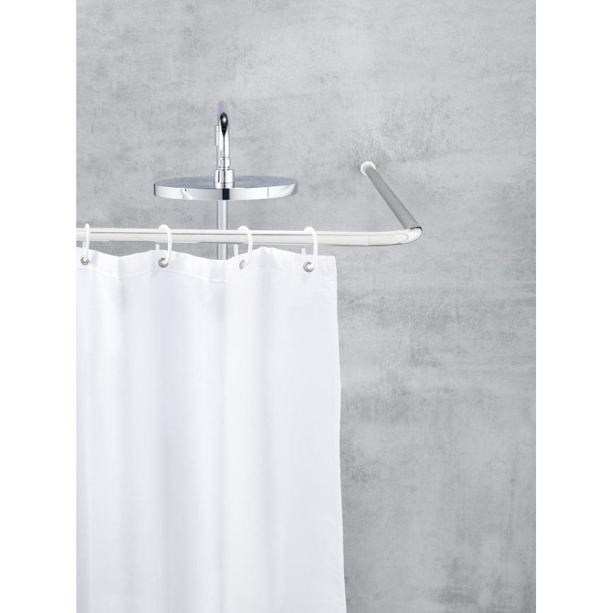 WENKO 19215100 - UNIVERSAL stangholder 2x2 cm krom/hvid