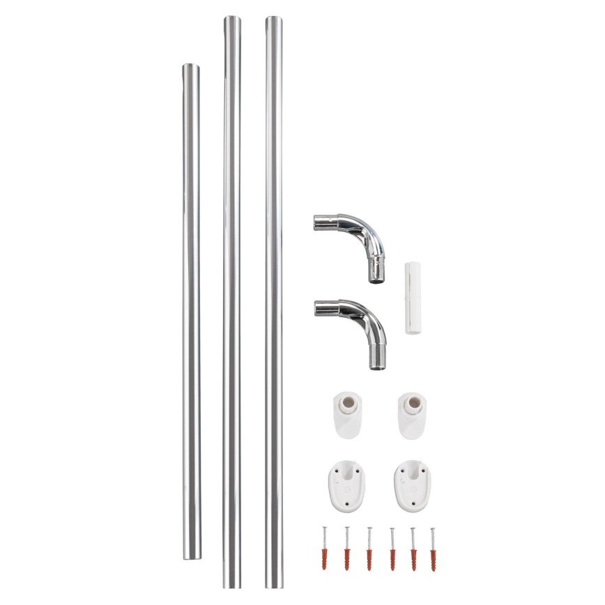 WENKO 19218100 - UNIVERSAL-stang 2,5x2,5 cm krom/hvid