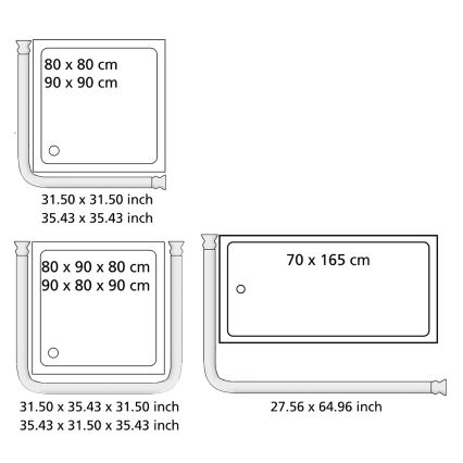 WENKO 19218100 - UNIVERSAL-stang 2,5x2,5 cm krom/hvid