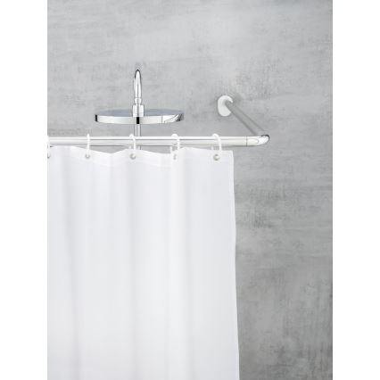 WENKO 19218100 - UNIVERSAL-stang 2,5x2,5 cm krom/hvid