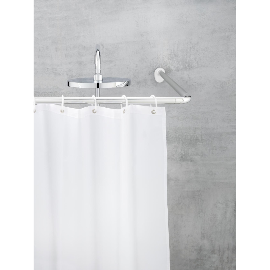 WENKO 19218100 - UNIVERSAL-stang 2,5x2,5 cm krom/hvid