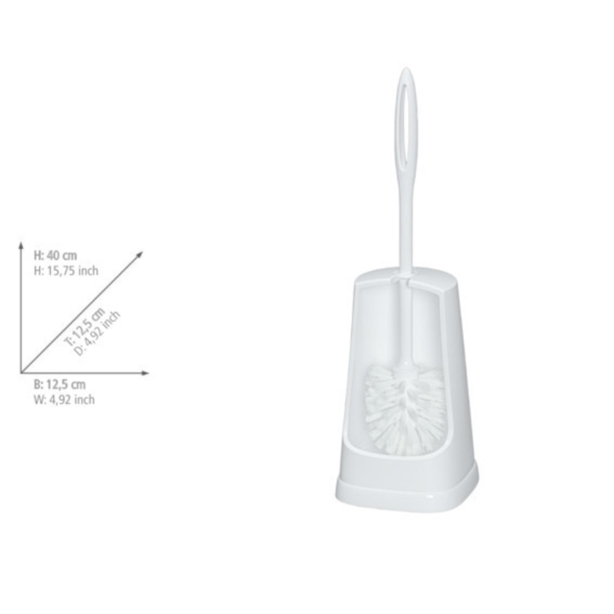 WENKO 19607100 - Toiletbørste SIMPLE 12,5x40 cm hvid