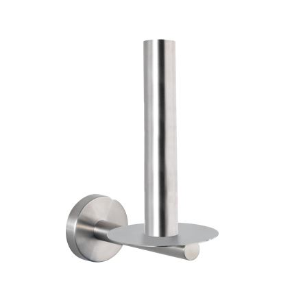 WENKO 19613100 - Toiletpapirholder BOSIO MATT 8x18 cm rustfrit stål/sølv
