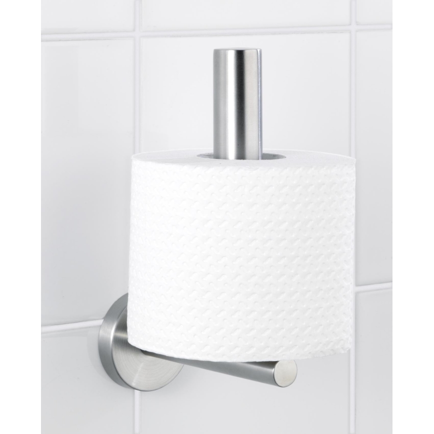 WENKO 19613100 - Toiletpapirholder BOSIO MATT 8x18 cm rustfrit stål/sølv