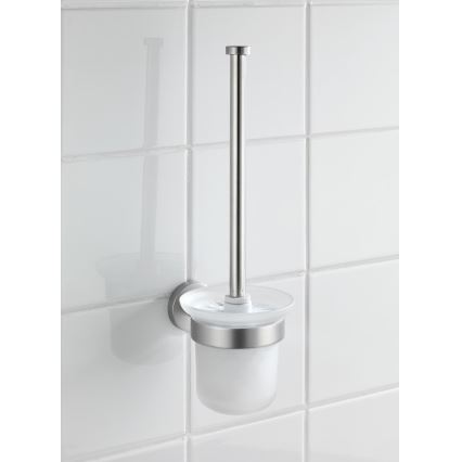 WENKO 19614100 - WC-børste BOSIO MATT 10x14 cm rustfrit stål/sølv/satin