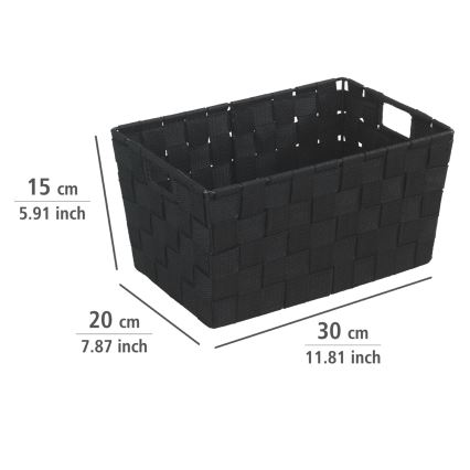 WENKO 19878100 - Kurv ADRIA 30x20 cm sort