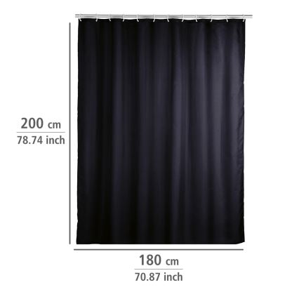 WENKO 20043100 - Bruseforhæng 180x200 cm sort