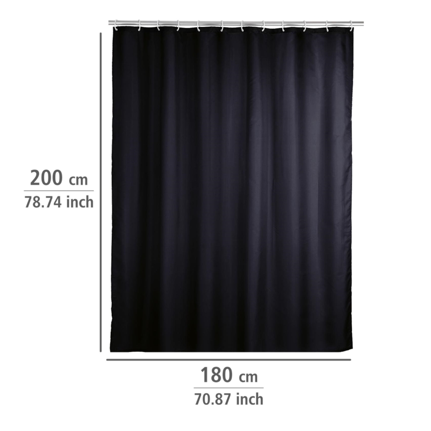 WENKO 20043100 - Bruseforhæng 180x200 cm sort