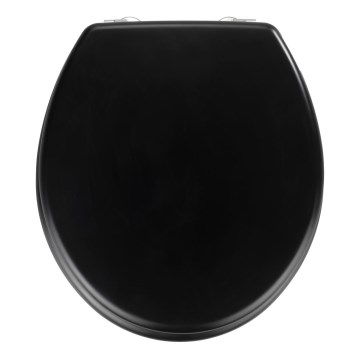 WENKO 20077100-WC toiletsæde PRIMA 37x41 cm sort/sølv