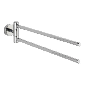 WENKO 20213100 - Håndklædeholder BOSIO SHINE 43 x 9 cm, rustfrit stål/sølv