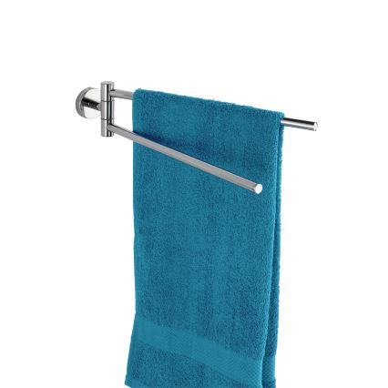 WENKO 20213100 - Håndklædeholder BOSIO SHINE 43 x 9 cm, rustfrit stål/sølv