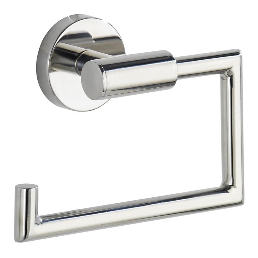 WENKO 20216100 - Toiletpapirholder BOSIO SHINE 15x10,5 cm rustfrit stål/sølv