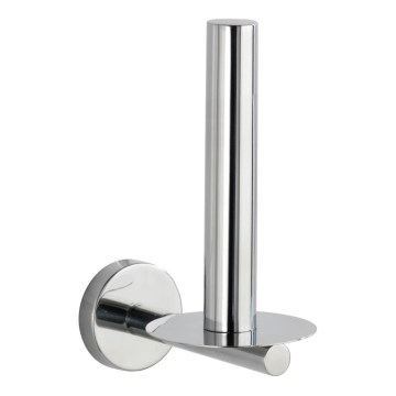 WENKO 20218100 - Toiletpapirholder BOSIO SHINE 8x12,5 cm rustfrit stål/sølv