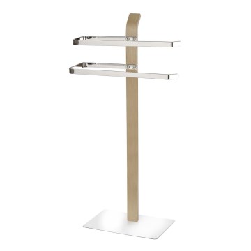 WENKO 20396100 - Håndklædestativ SAMONA 40,5x79,5 cm blank krom/brun
