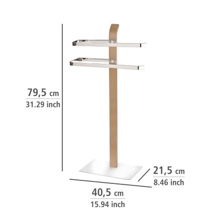 WENKO 20396100 - Håndklædestativ SAMONA 40,5x79,5 cm blank krom/brun