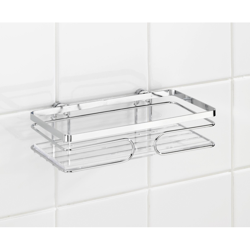 WENKO 20409100 - PREMIUM hylde i rustfrit stål 24 x 13,5 cm, rustfri/sølvfarvet