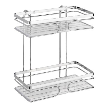 WENKO 20410100-PREMIUM hylde i rustfrit stål 24x27 cm rustfrit/sølv