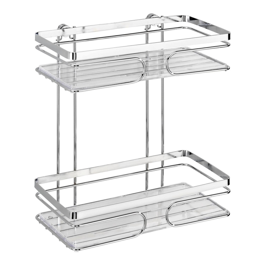 WENKO 20410100-PREMIUM hylde i rustfrit stål 24x27 cm rustfrit/sølv