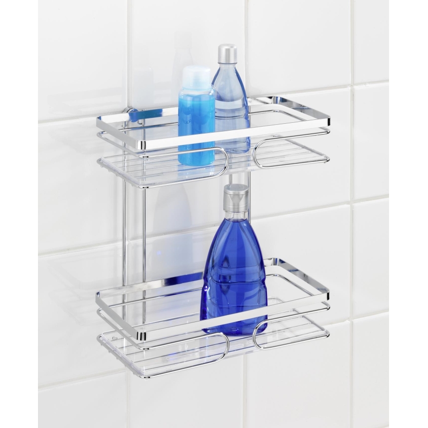 WENKO 20410100-PREMIUM hylde i rustfrit stål 24x27 cm rustfrit/sølv