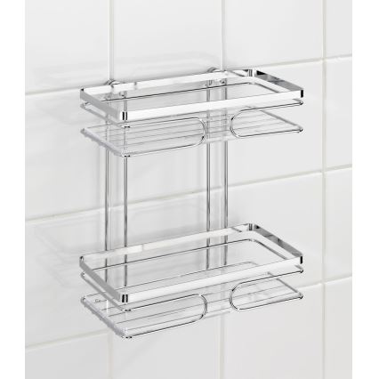 WENKO 20410100-PREMIUM hylde i rustfrit stål 24x27 cm rustfrit/sølv
