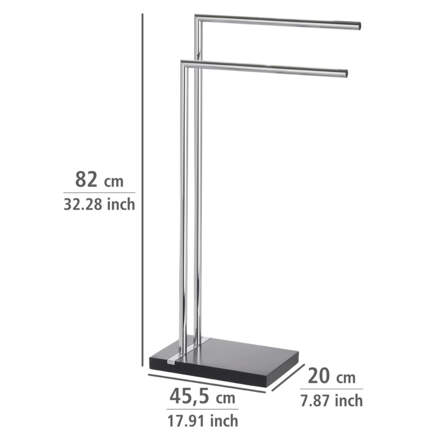 WENKO 20461100 - Håndklædestativ NOBLE 45,5x82 cm krom/sort