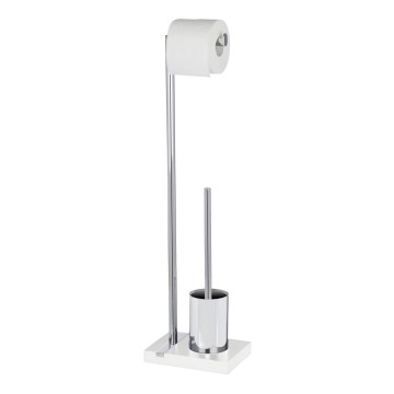 WENKO 20486100 - WC-børste NOBLE 20x74 cm krom/hvid