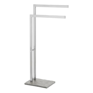 WENKO 20603100 - Håndklædestativ GRANIT 43,5x86,5 cm rustfrit stål/satin/grå