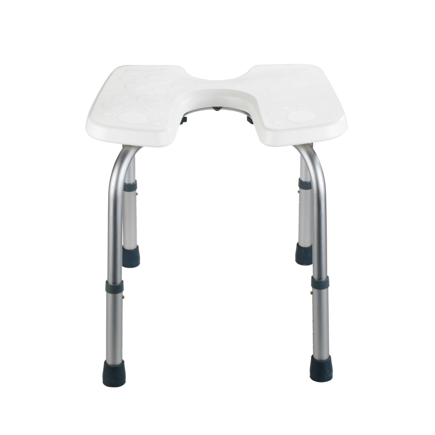 WENKO 206051100-Skammel SECURA 46x53,5 cm hvid/sølv