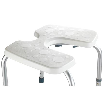 WENKO 206051100-Skammel SECURA 46x53,5 cm hvid/sølv