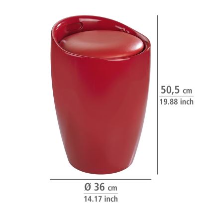 WENKO 20624100 - Skammel CANDY 36x50,5 cm rød/sort