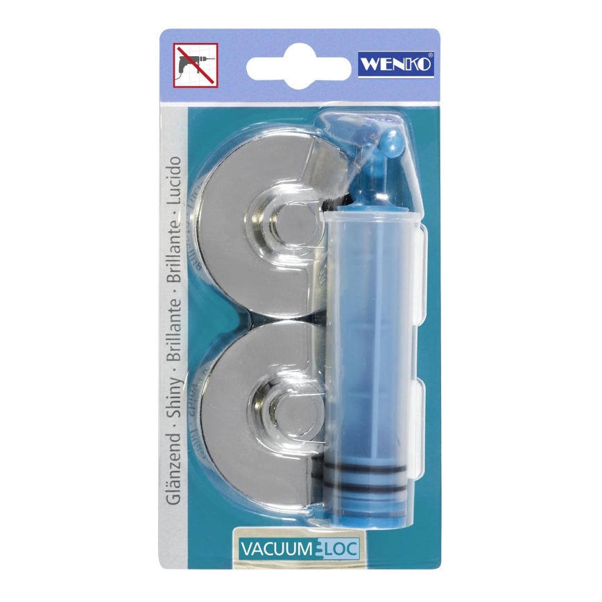 WENKO 20643100 – Adapter CLA+PREM+STYLE AD VL 6x2,8 cm blank krom