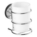WENKO 20880100-Bæger VACUUM-LOC MILAZZO 7,5x11,5 cm højglans krom/hvid