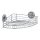 WENKO 20887100-VACUUM-LOC rund stålhylde 31x22,5 cm blank krom