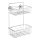 WENKO 20889100-Hylde VACUUM-LOC RUND STÅL 26x38 cm blank krom