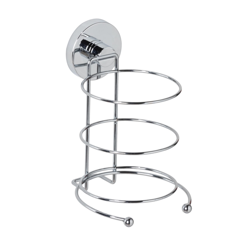 WENKO 20896100-Hårtørrerholder VACUUM-LOC MILAZZO 12x17 cm blank krom